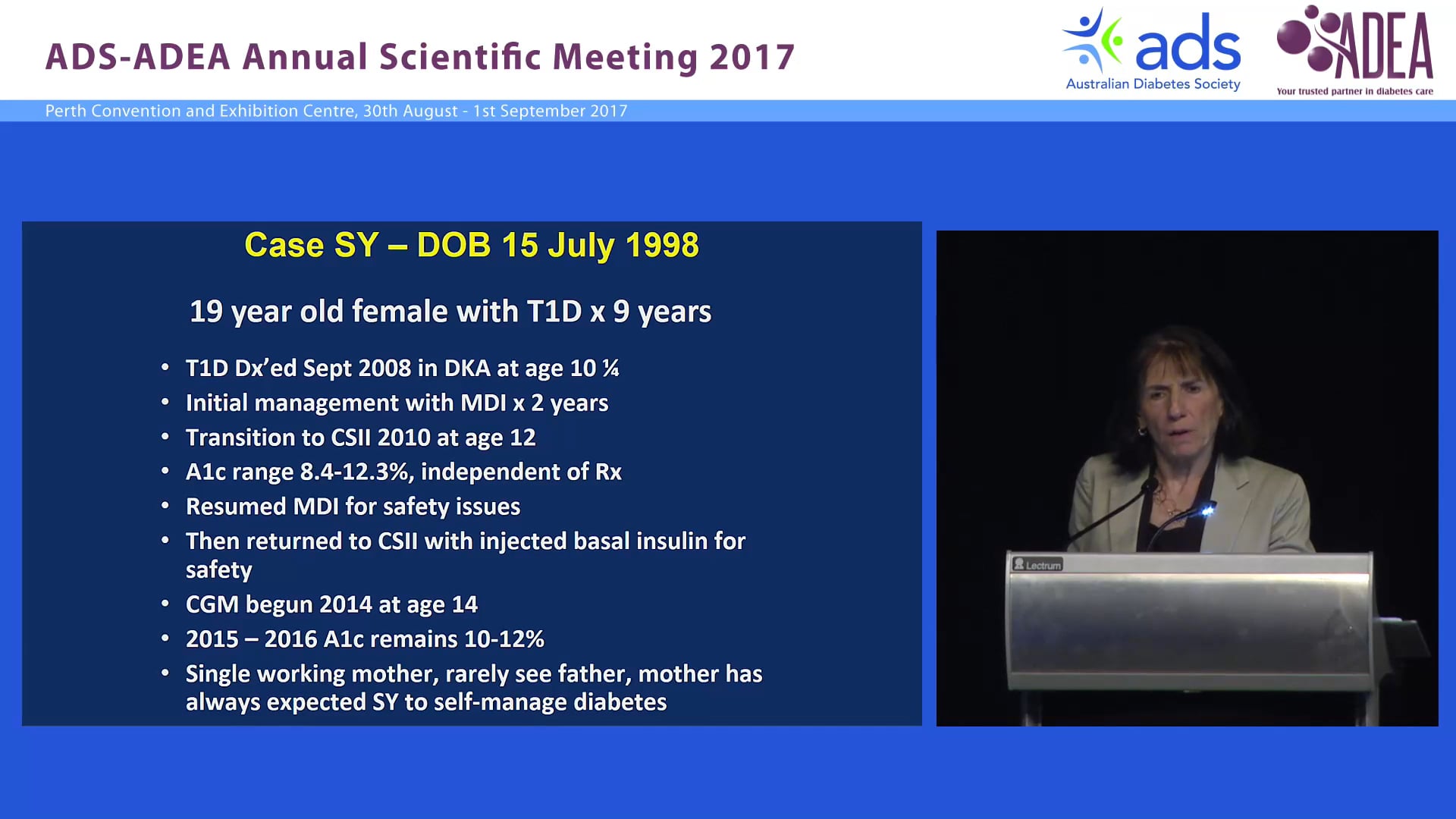 ADEA Plenary Improving Biomedical & Psychosocial Outcomes in Young Persons with Type 1 Diabetes Prof Lori Laffel