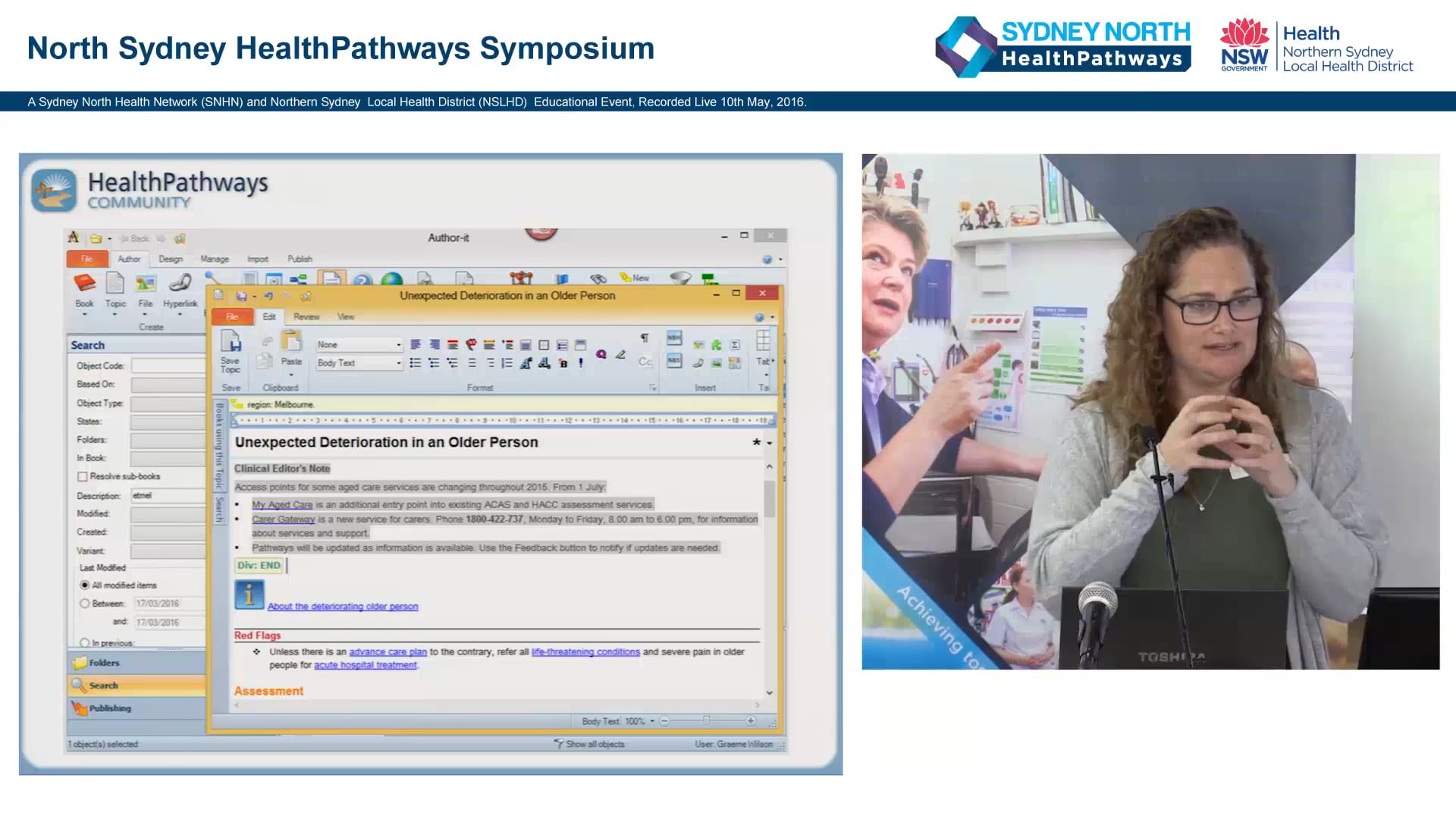 Technical writing and development of health pathways