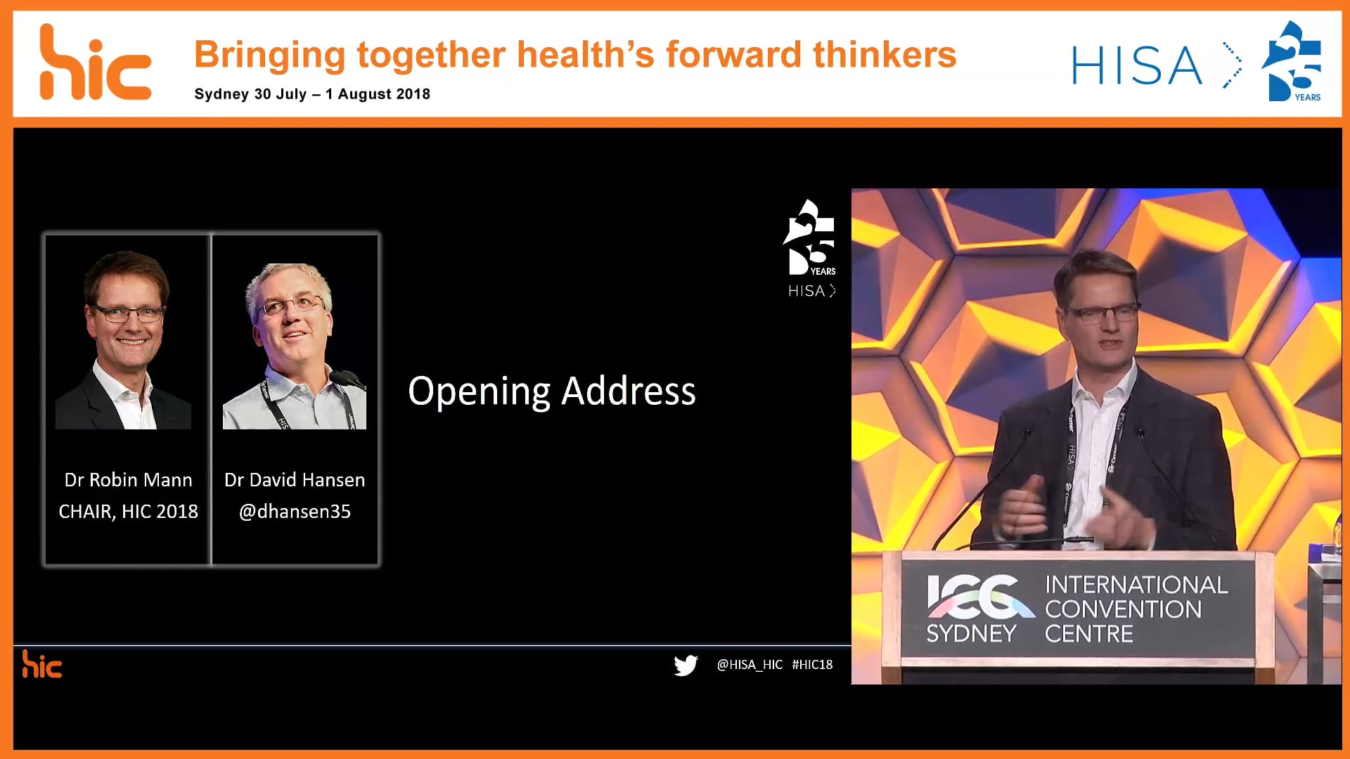 Welcome and Opening address Dr Robin Mann, Dr David Hansen and Uncle Allen Madden Gadigal Elder