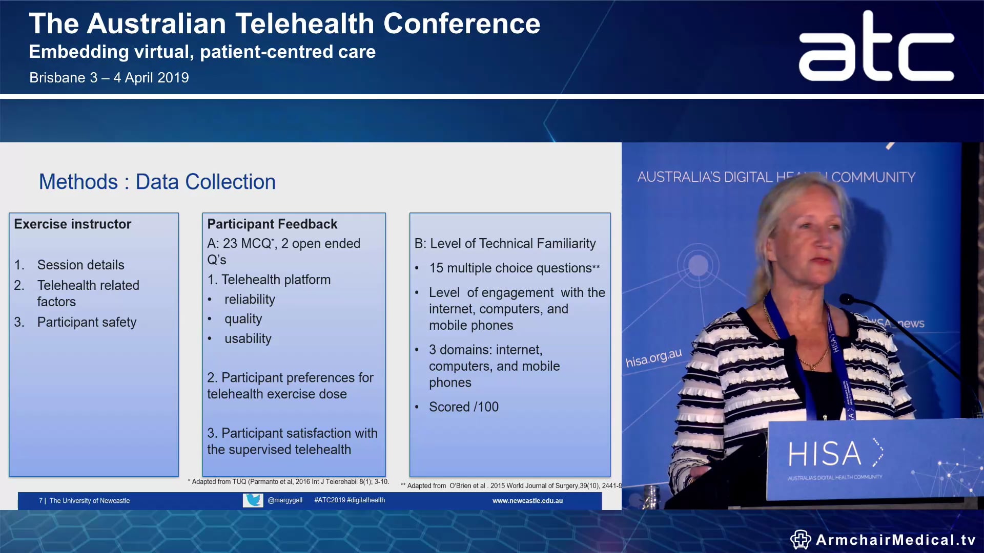 Cardiorespiratory fitness training sessions delivered via telehealth are safe, feasible and acceptable for community-dwelling stroke survivors Margaret Galloway