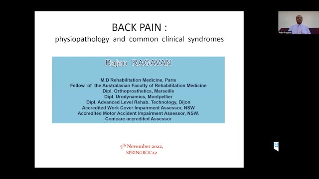 Back Pain Dr Rajen Ragavan