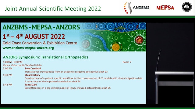 ANZORS Symposium Translation Orthopaedics Abstracts Aug 3 5.00 pm