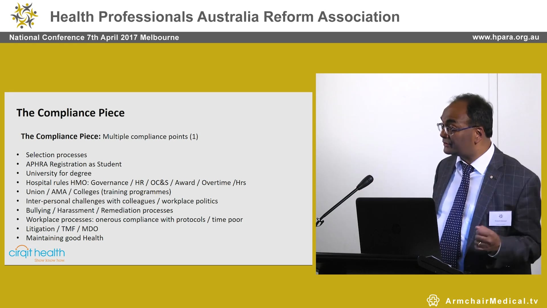 The Compliance piece doctors and “compliance” Mukesh Haikerwal