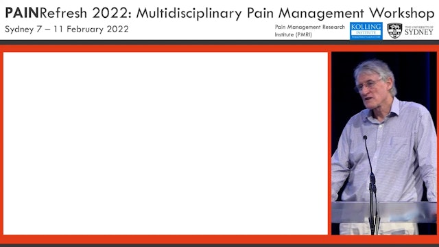 Wednesday - Chronic pain patients and their partners Prof. Toby Newton-John