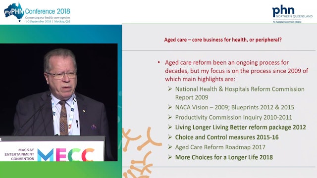 Current and future aged care reform—Core business for health or peripheral Ian Yates Chief Executive, COTA