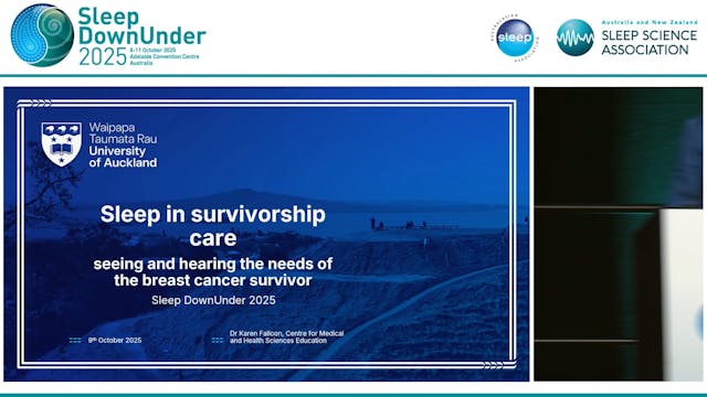 Sleep in survivorship care seeing and...