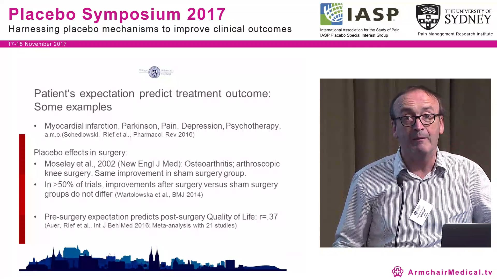 Enhancing expectations in clinical practice Prof Winfried Rief