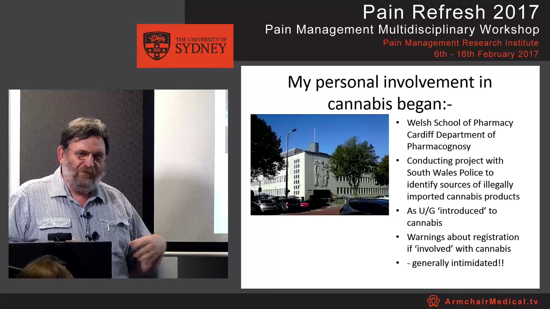 Cannabis and Persistent Pain Mr Tony Hall