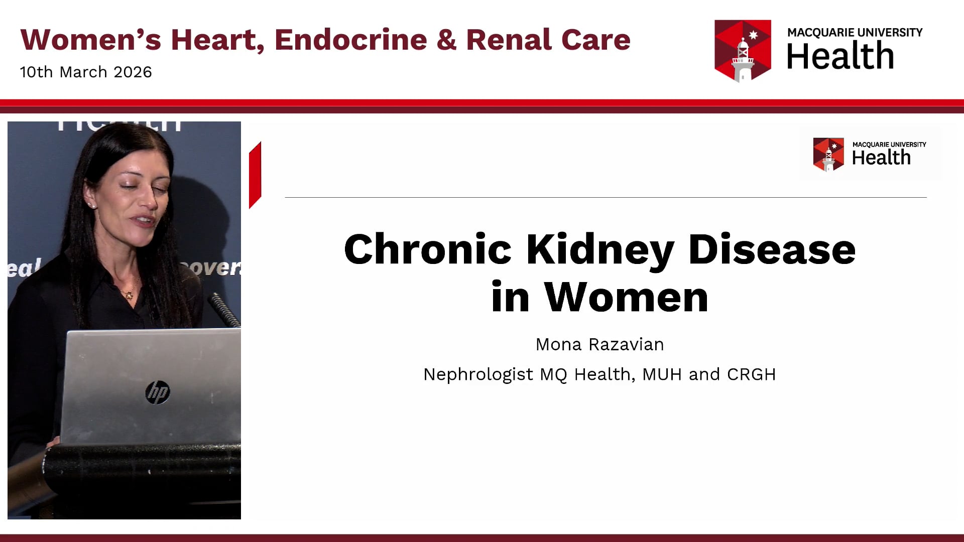 Chronic Kidney disease in Women Dr Mona Razavian