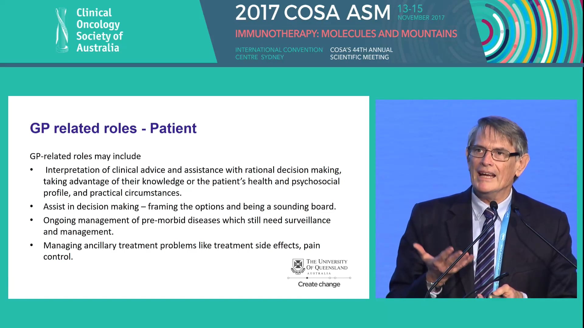 Uncertainty in immunotherapy raises the question what is the GP role in primary cancer treatment Prof Geoffrey Mitchell