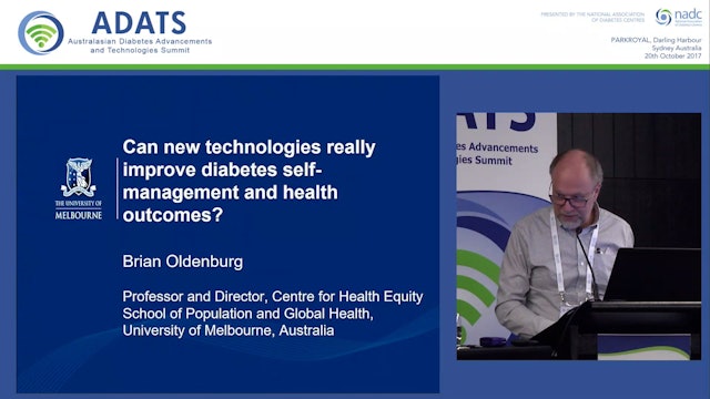 Can New Technologies Really Improve Diabetes Self-Management And Health Outcomes Brian Oldenburg