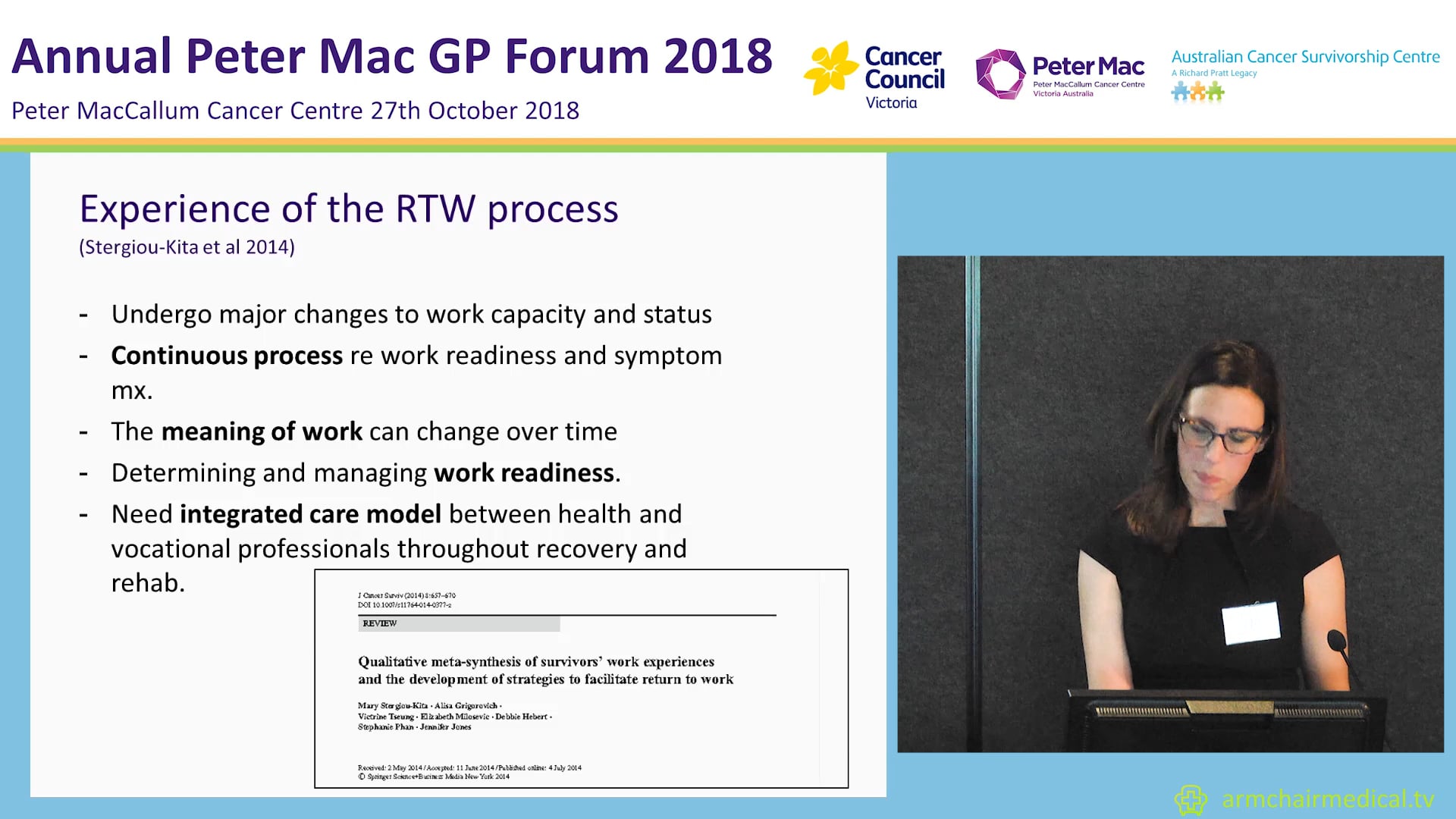 Returning to work for cancer survivors Celia Marston