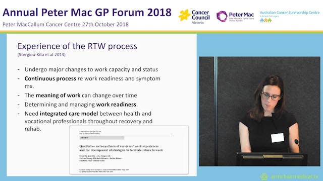 Returning to work for cancer survivor...