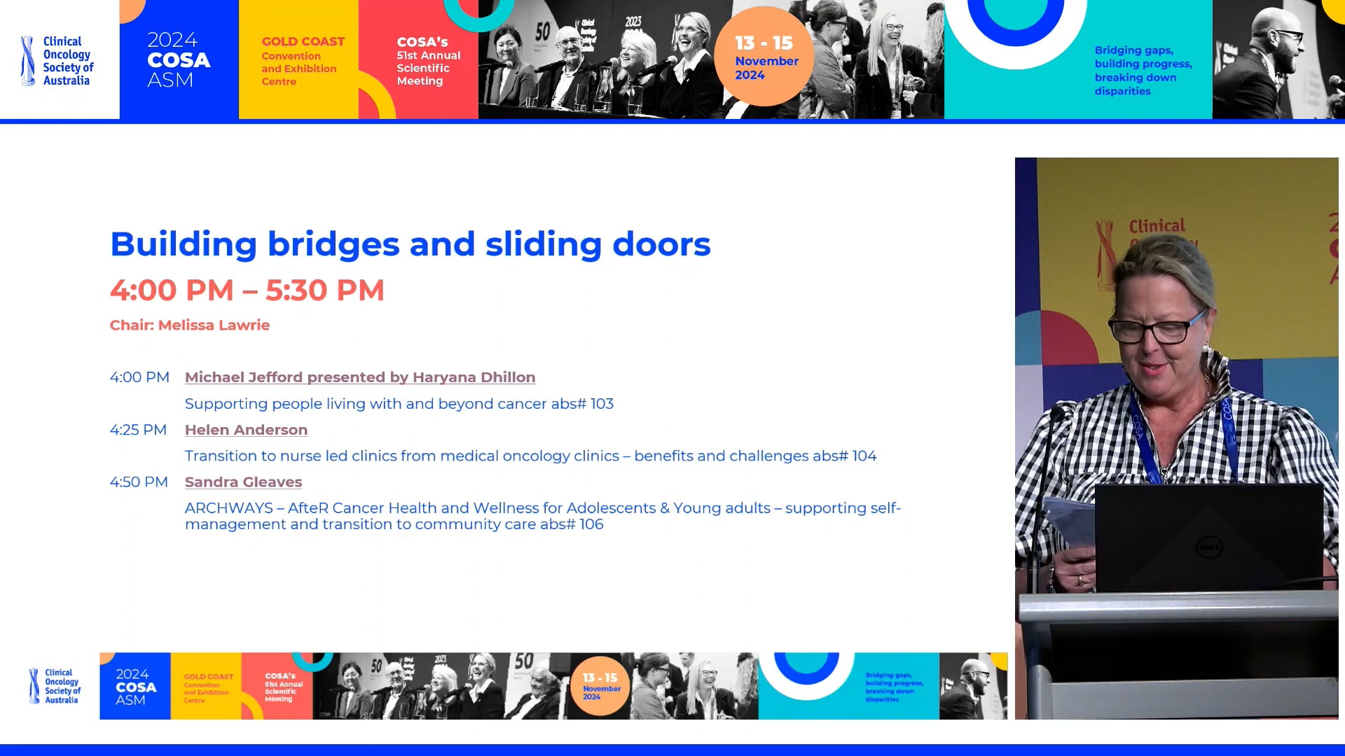 Building bridges and sliding doors Haryana Dhillon, Helen Anderson, Sandra Gleaves