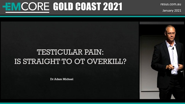 Testicular pain in Kids Is straight to OT overkill Dr Adam Michael