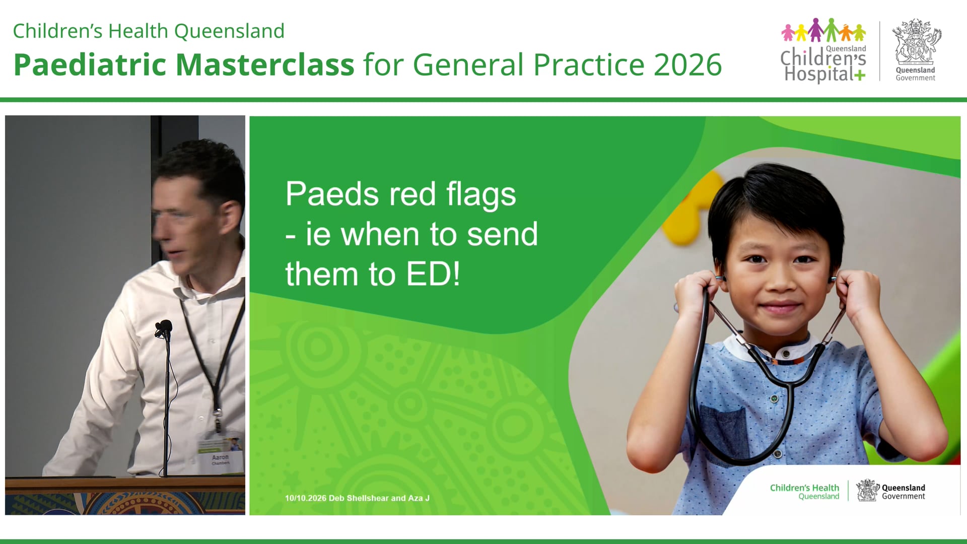 Paediatric Red Flags - When to send them to the ED Dr Debbie Shellshear & Dr Aaron Johnston