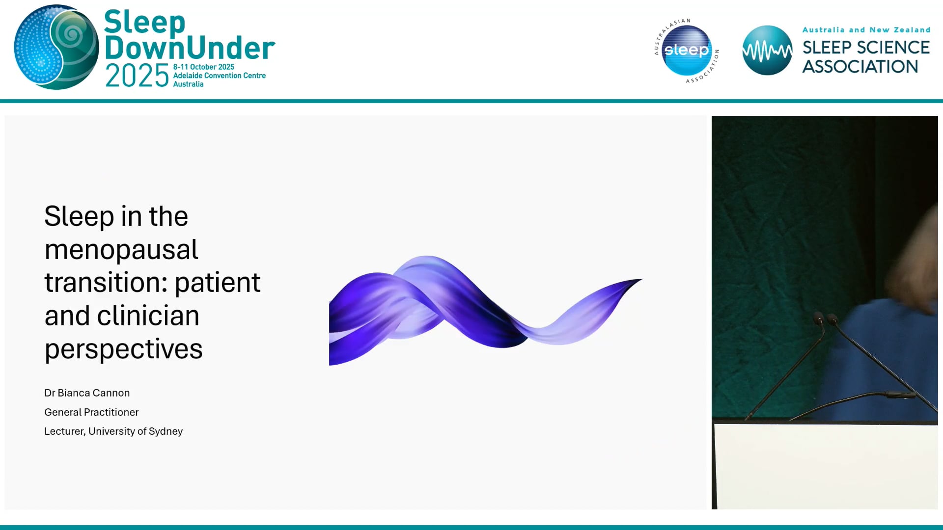 Sleep in the menopausal transition patient and clinician perspectives Dr Bianca Cannon