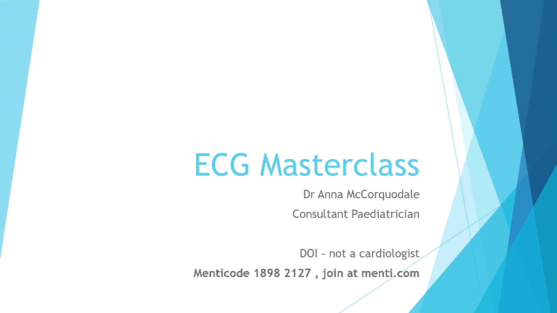 ECG Masterclass Anna McCorquodale