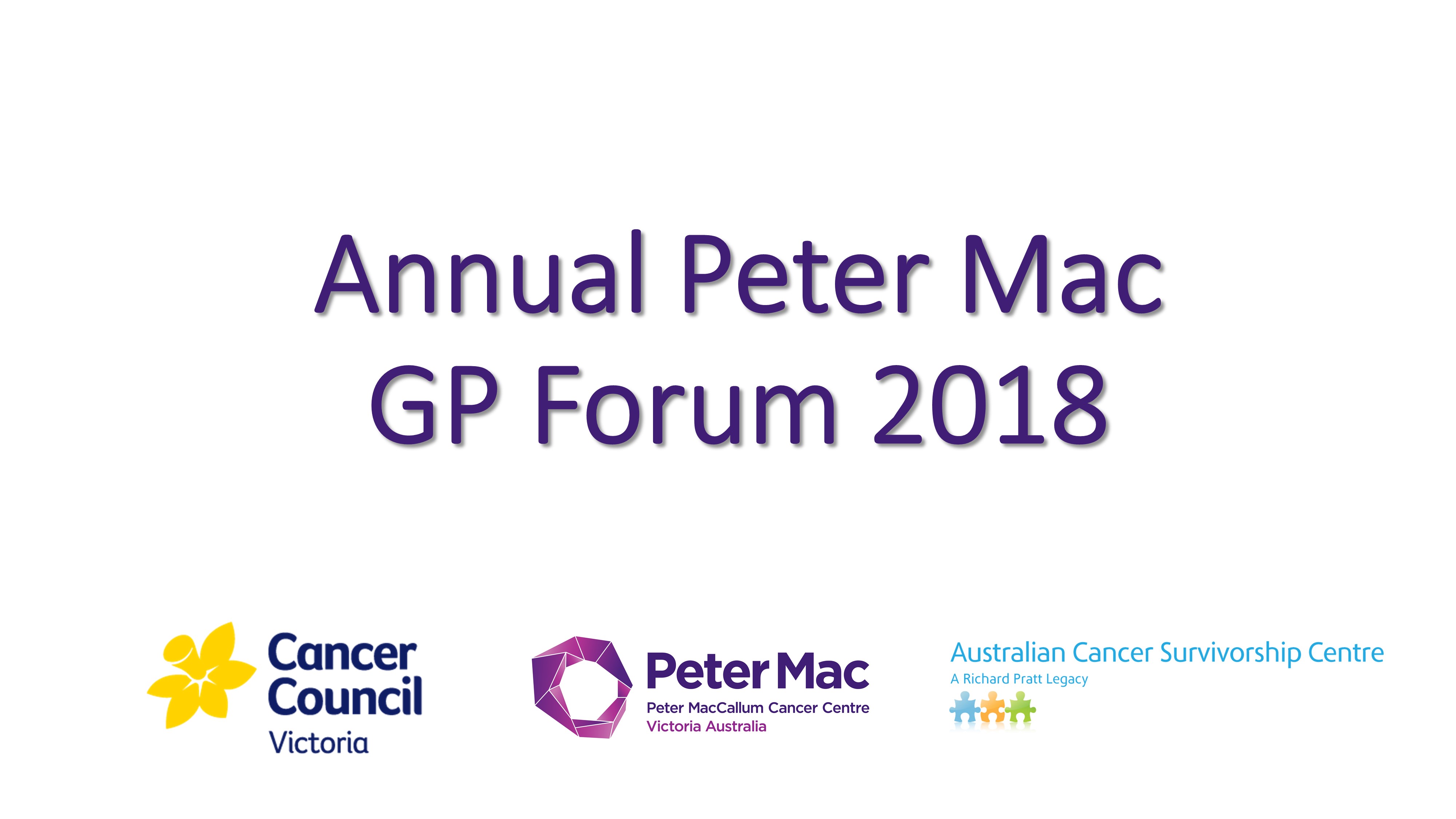Peter Mac GP Forum 2018