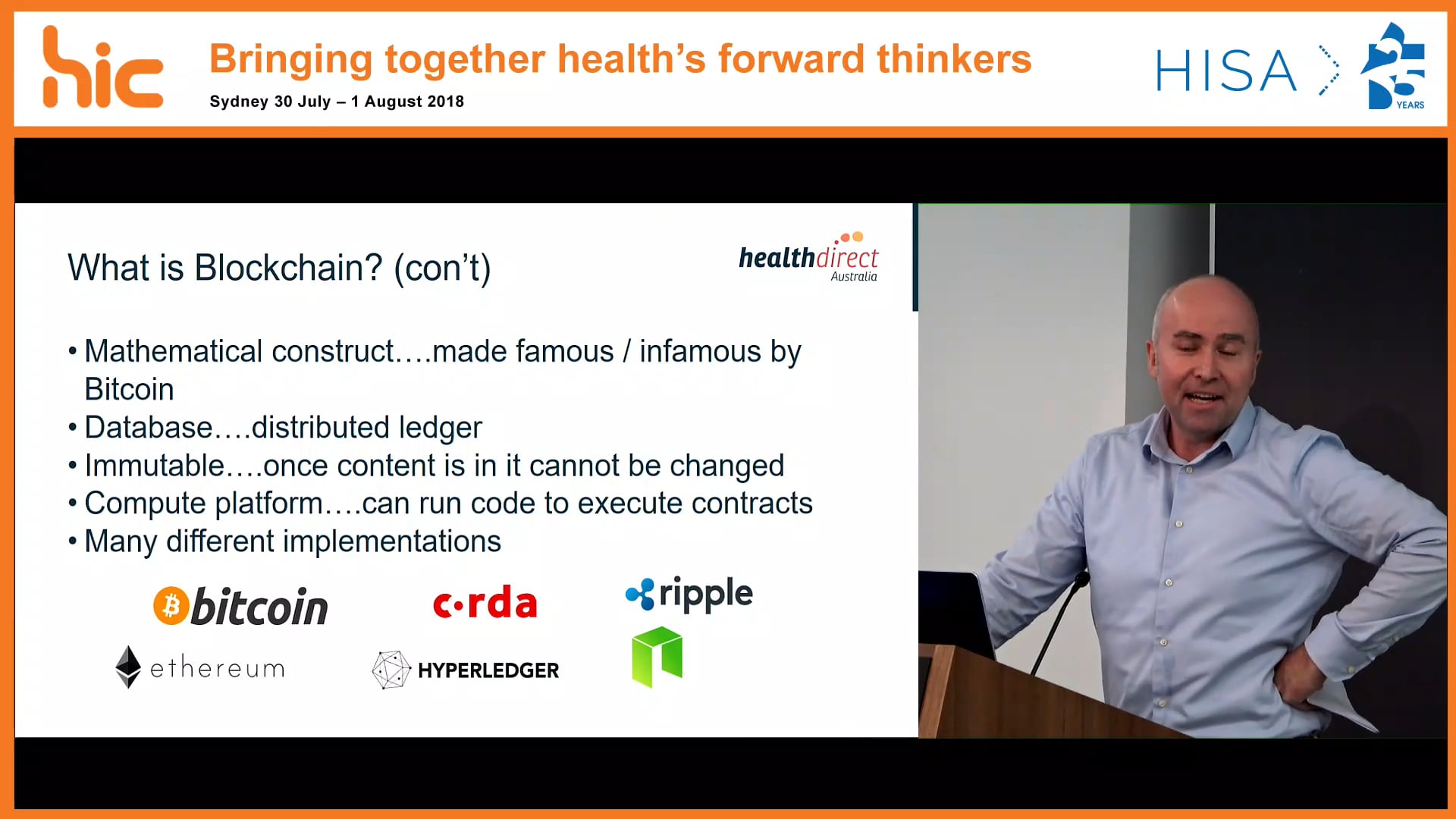 Blockchain and how this technology could impact healthcare Dr Michael Costello