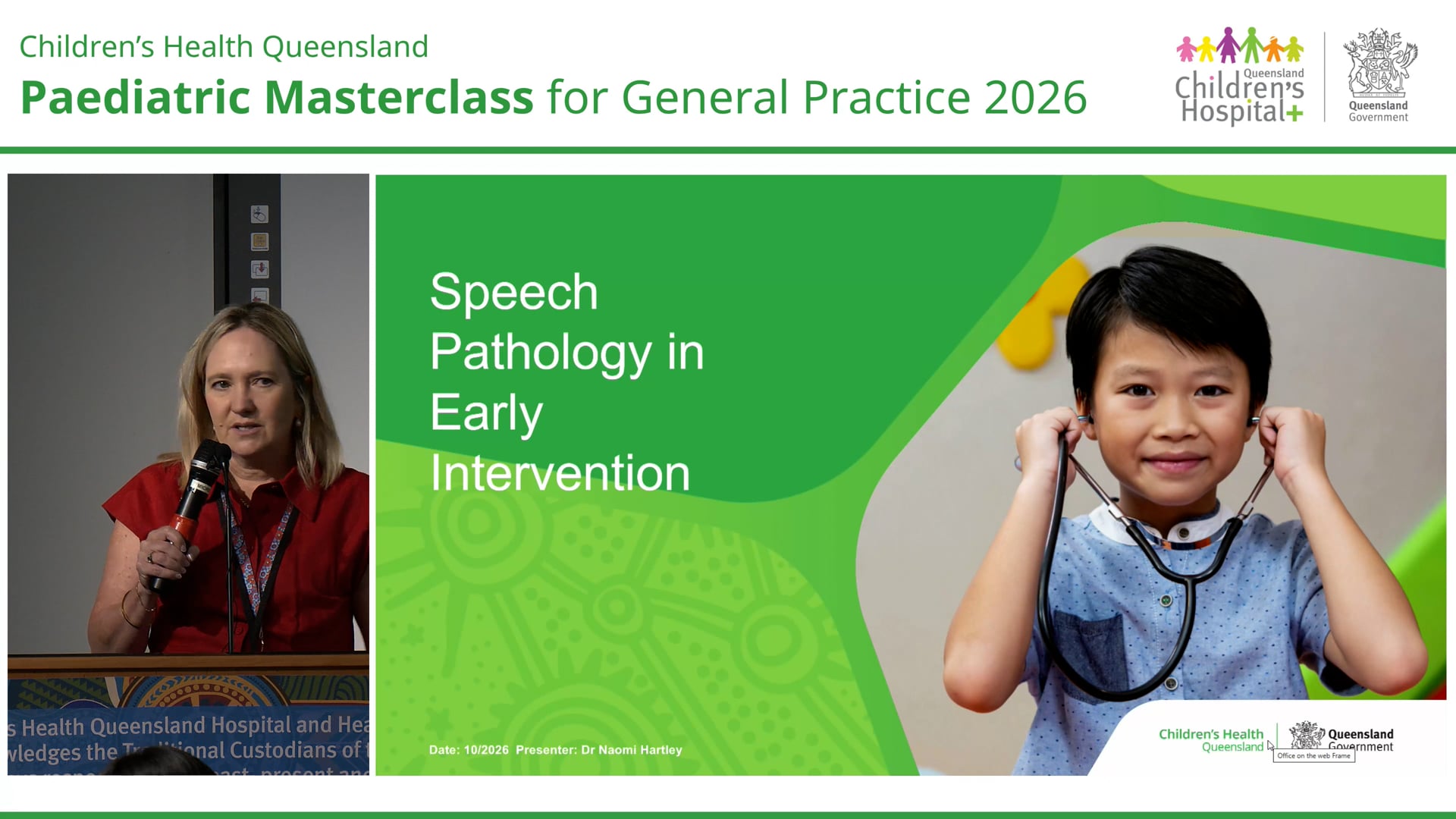 Speech Pathology in Early Intervention Dr Naomi Hartley