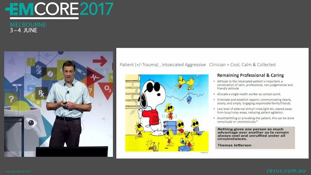 Drunk, Threatening Trauma patient, wa...