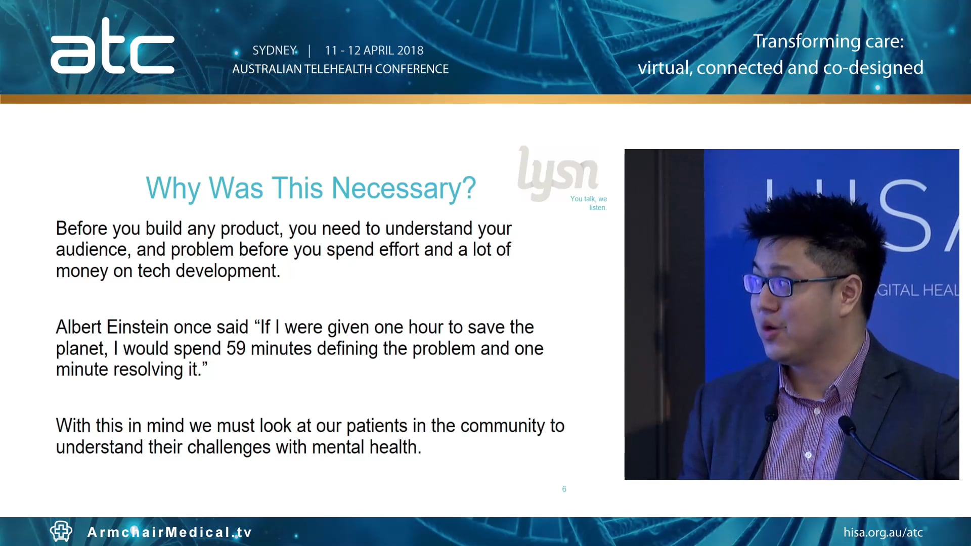 Applications and platforms in mental health - artificial intelligence, chatbots, consumer engagement Jonathan King Director, LYSN