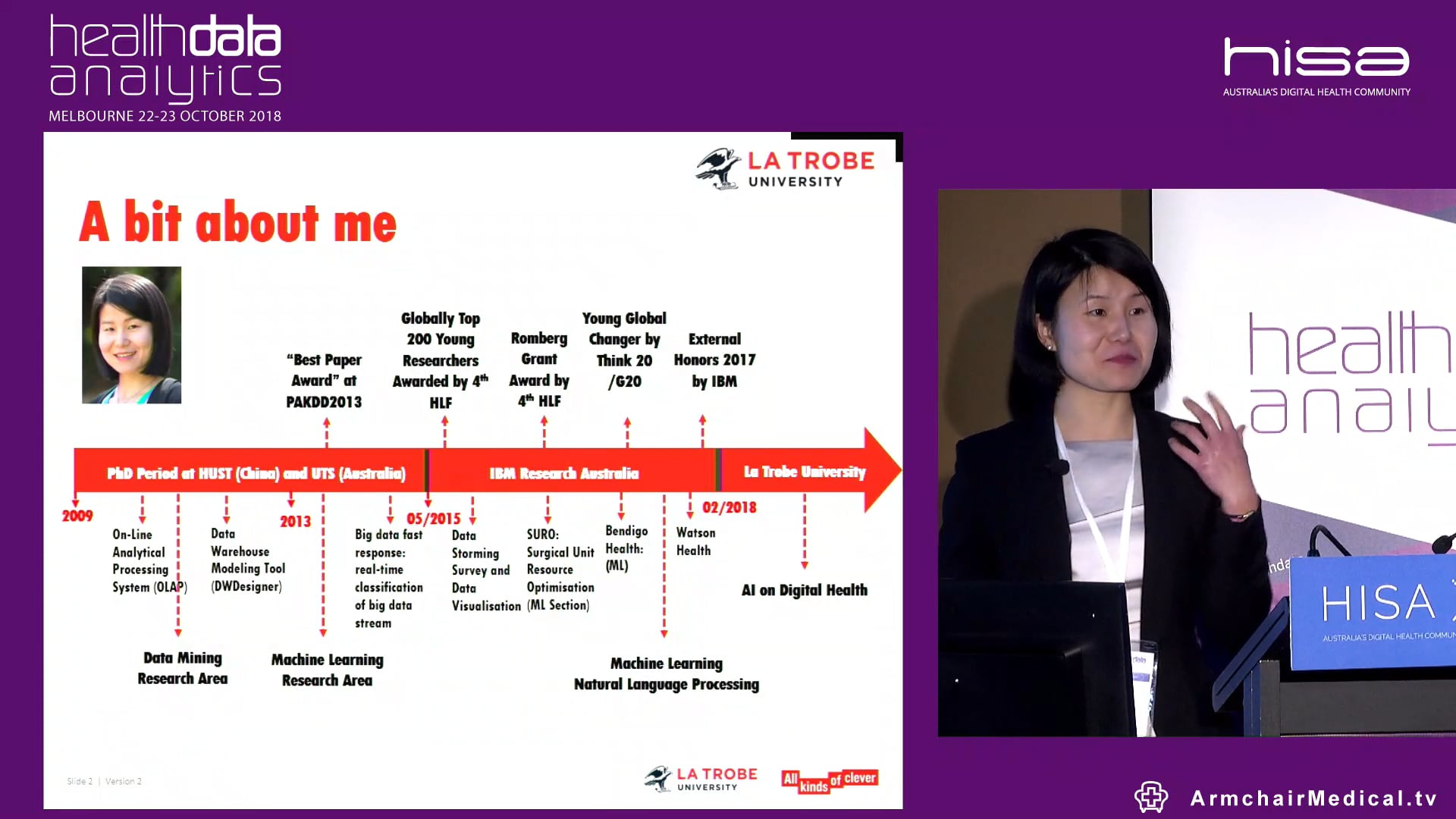 Making sense of big data in healthcare with effective and interactive analysis Lianhua Chi Computer Science Lecturer, La Trobe University