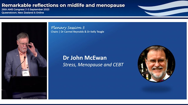 Stress, Menopause and CEBT Dr John McEwan