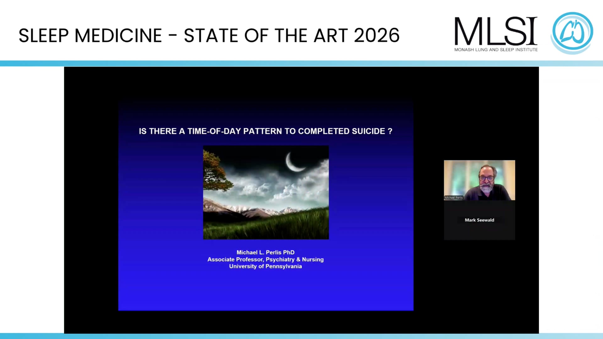 Sleep mental health and suicide risk AssocProf Michael Perlis