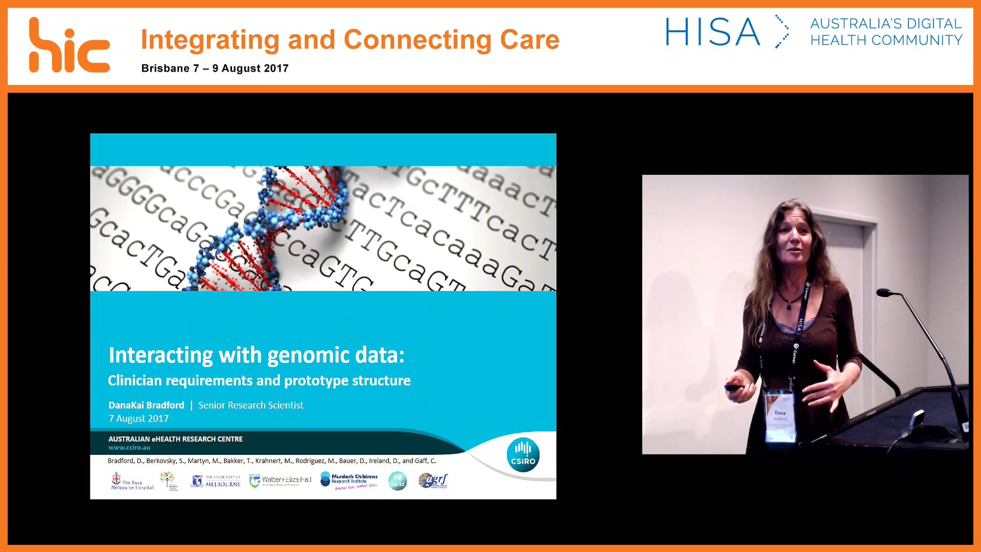 Interacting with genomic data Clinician requirements and prototype structure Dr Dana Bradford