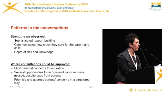 Supporting communication with vaccine-hesitant and declining parents attending two specialist immunisation clinics Penelope Robinson
