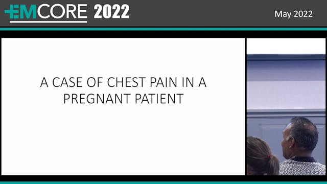 Chest pain in a pregnant patient Pete...