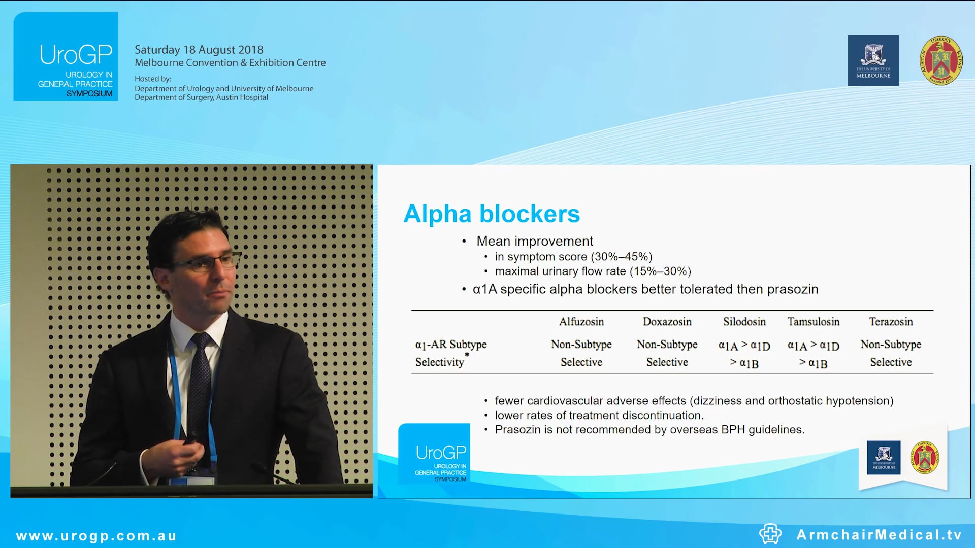 New medical therapies in BPH for the GP, Dr Joseph Ischia