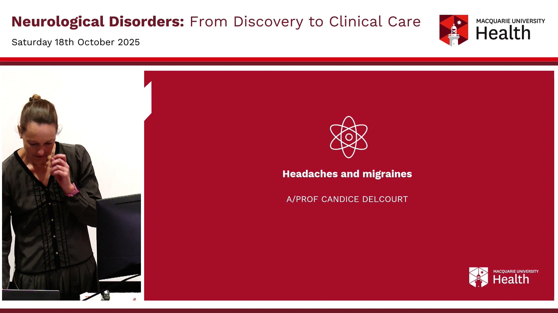 Headaches and Migraines AProf Candice Delcourt