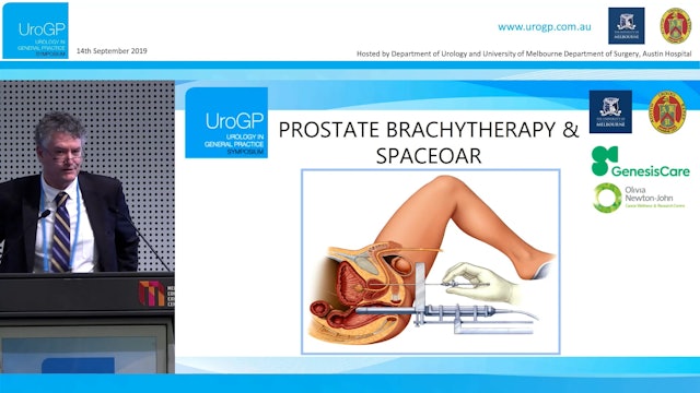 Prostate brachytherapy & spaceoar Prof Damien Bolton