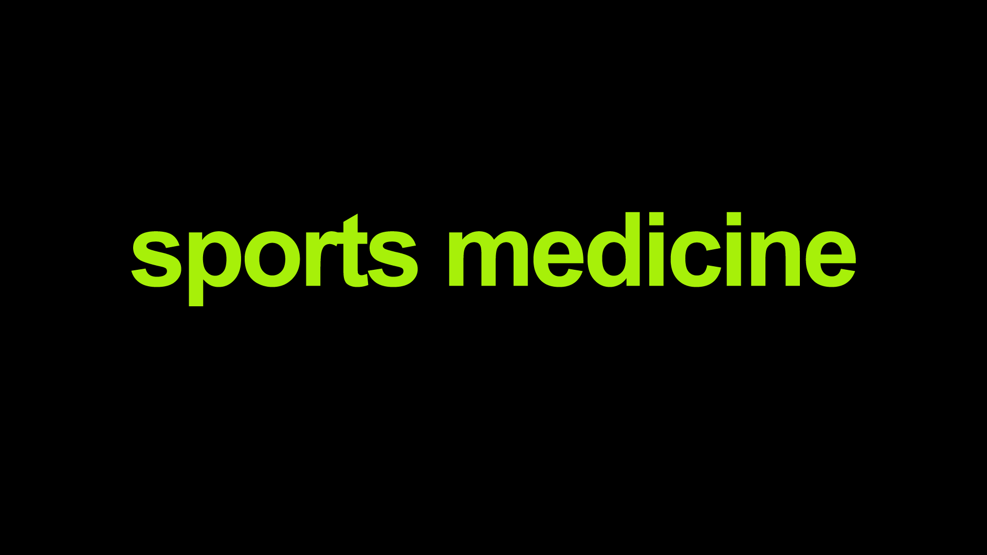 Sports Medicine