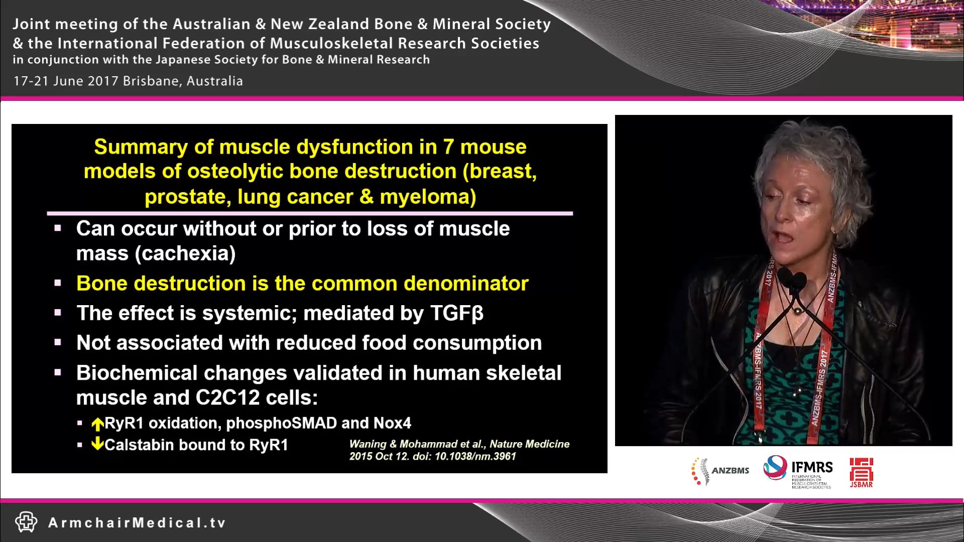Cancer-associated muscle weakness What's bone got to do with it Prof Theresa Guise