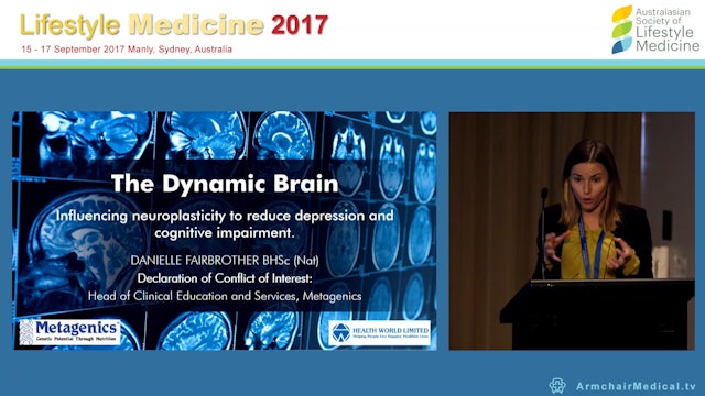 The Dynamic Brain Influencing neuroplasticity to reduce depression and cognitive impairment Danielle Fairbrother