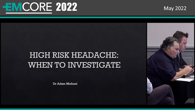 High risk headache Adam Michael
