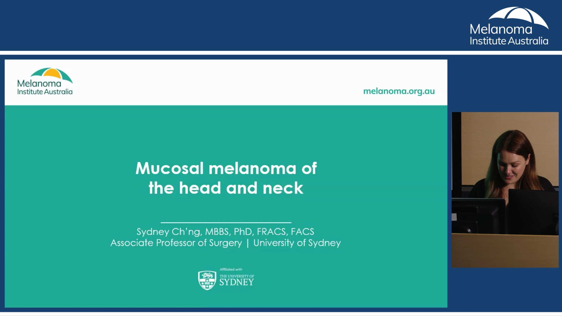 Mucosal melanoma of the head and neck AProf Sydney Ch’ng