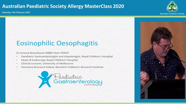 Eosinophilic Oesophagitis Dr Jeremy Rosenbaum