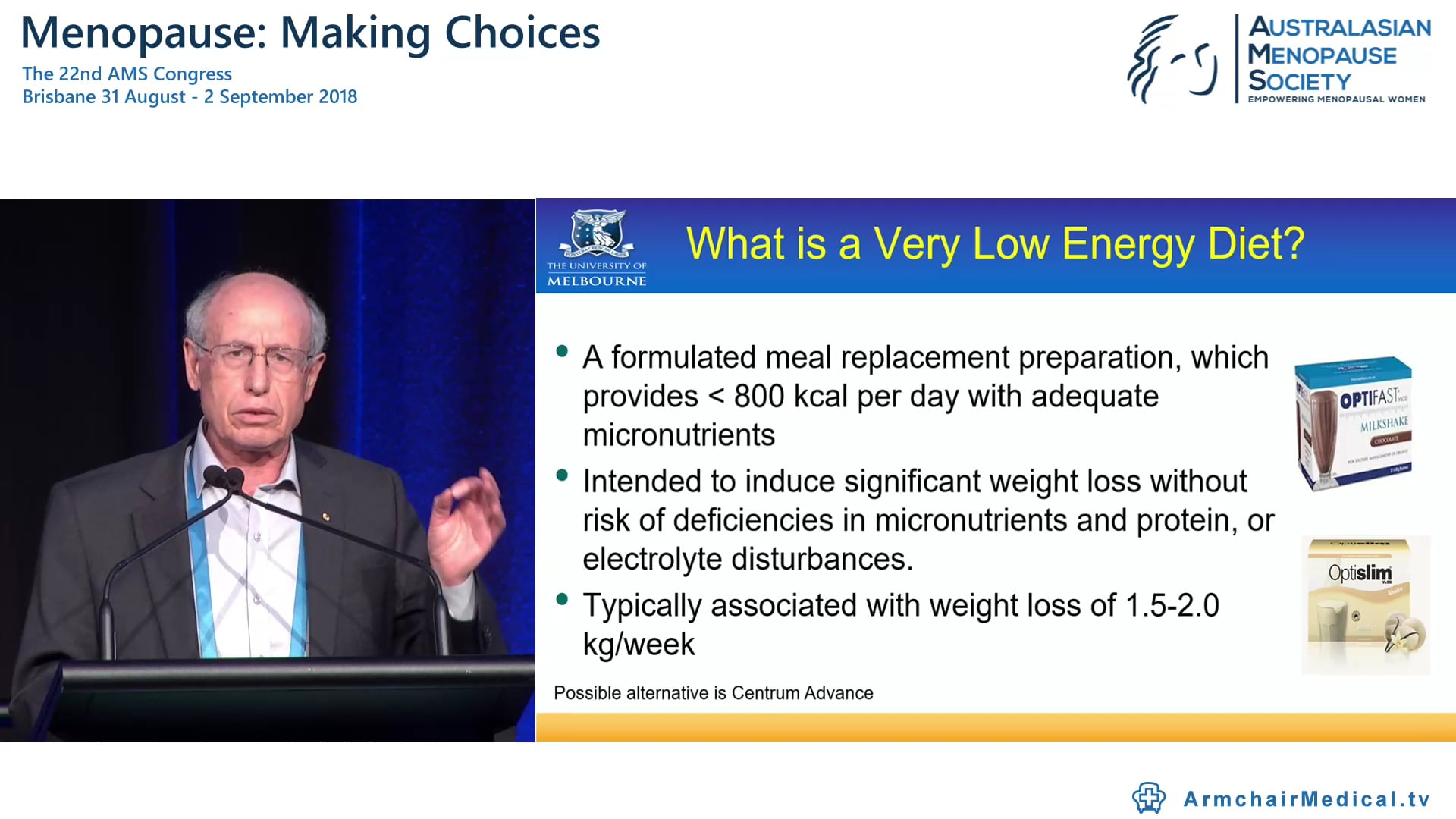 VLCDs and pharmacotherapy Prof Joe Proietto AM