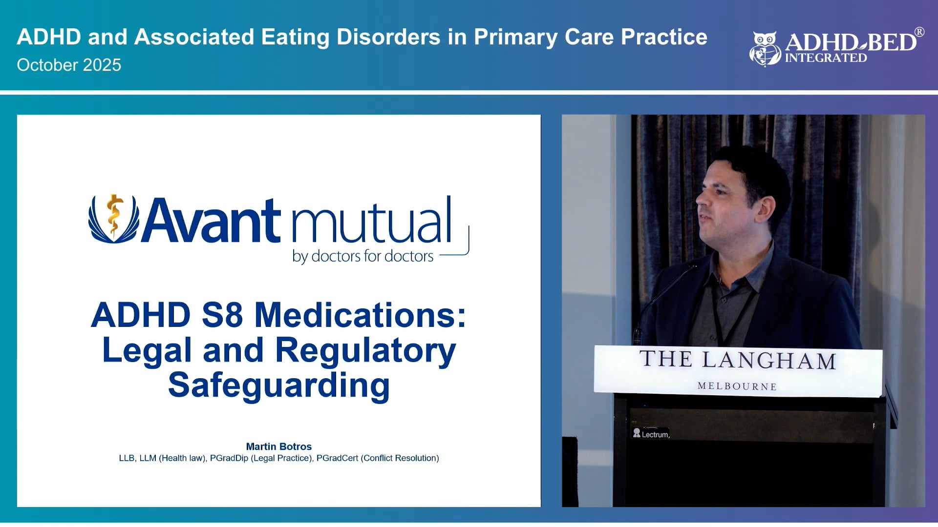 ADHD S8 Medications Legal and Regulatory Safeguarding Martin Bortros Risk Advisor, Avant