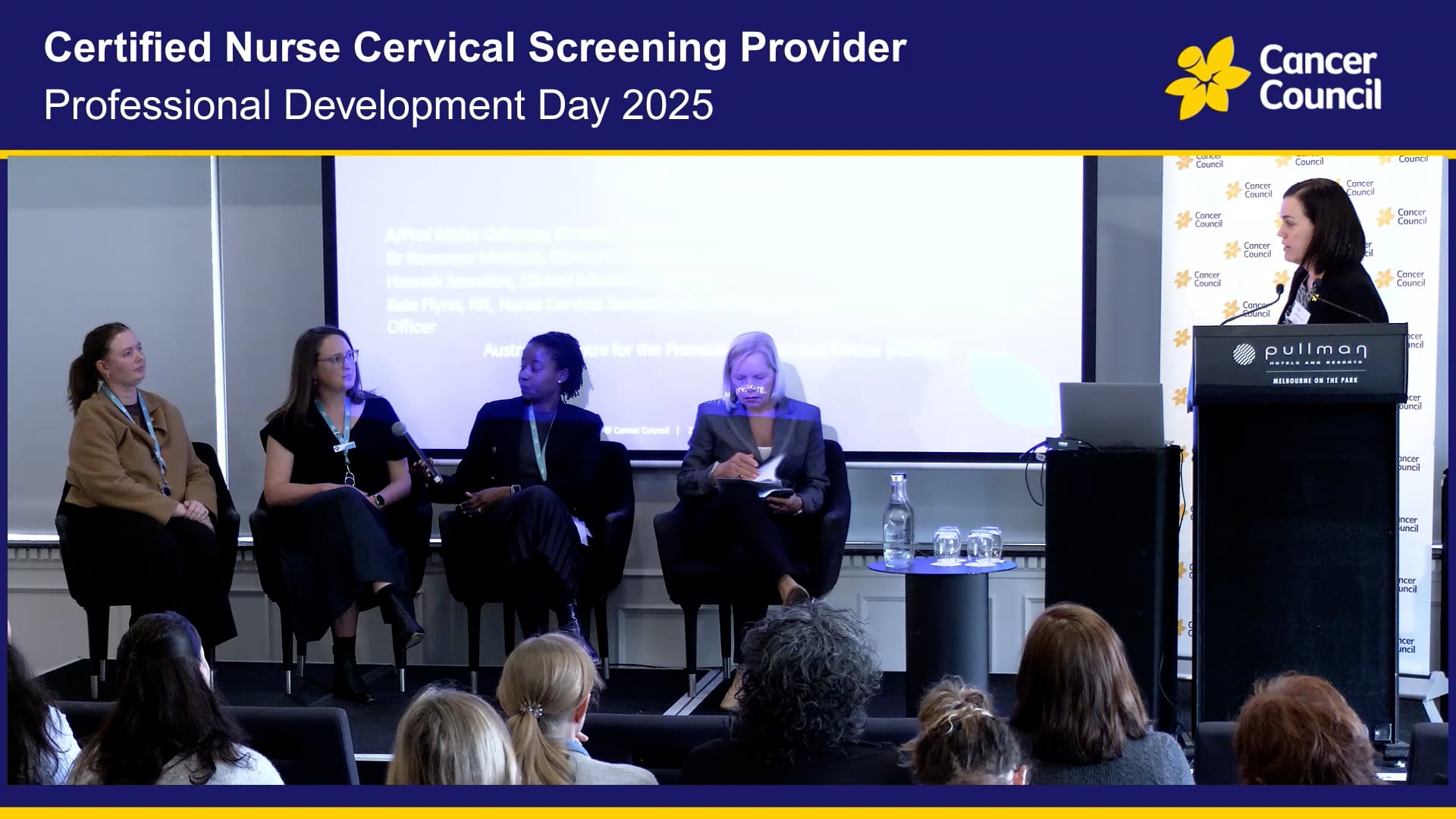 Panel for questions AProf Misha Coleman, Dr Nomvuyo Mothobi, Hannah Saunders, Kate Flynn