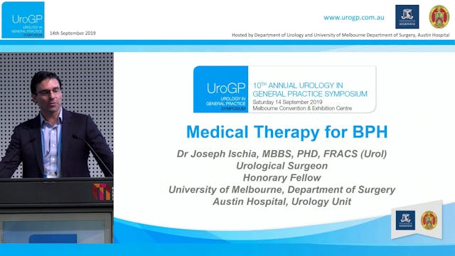 Medical therapy for BPH Assoc Prof Jo...