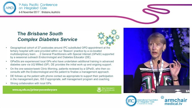 Cost saving with a GP-led integrated health service delivery model for chronic disease Prof Claire Jackson