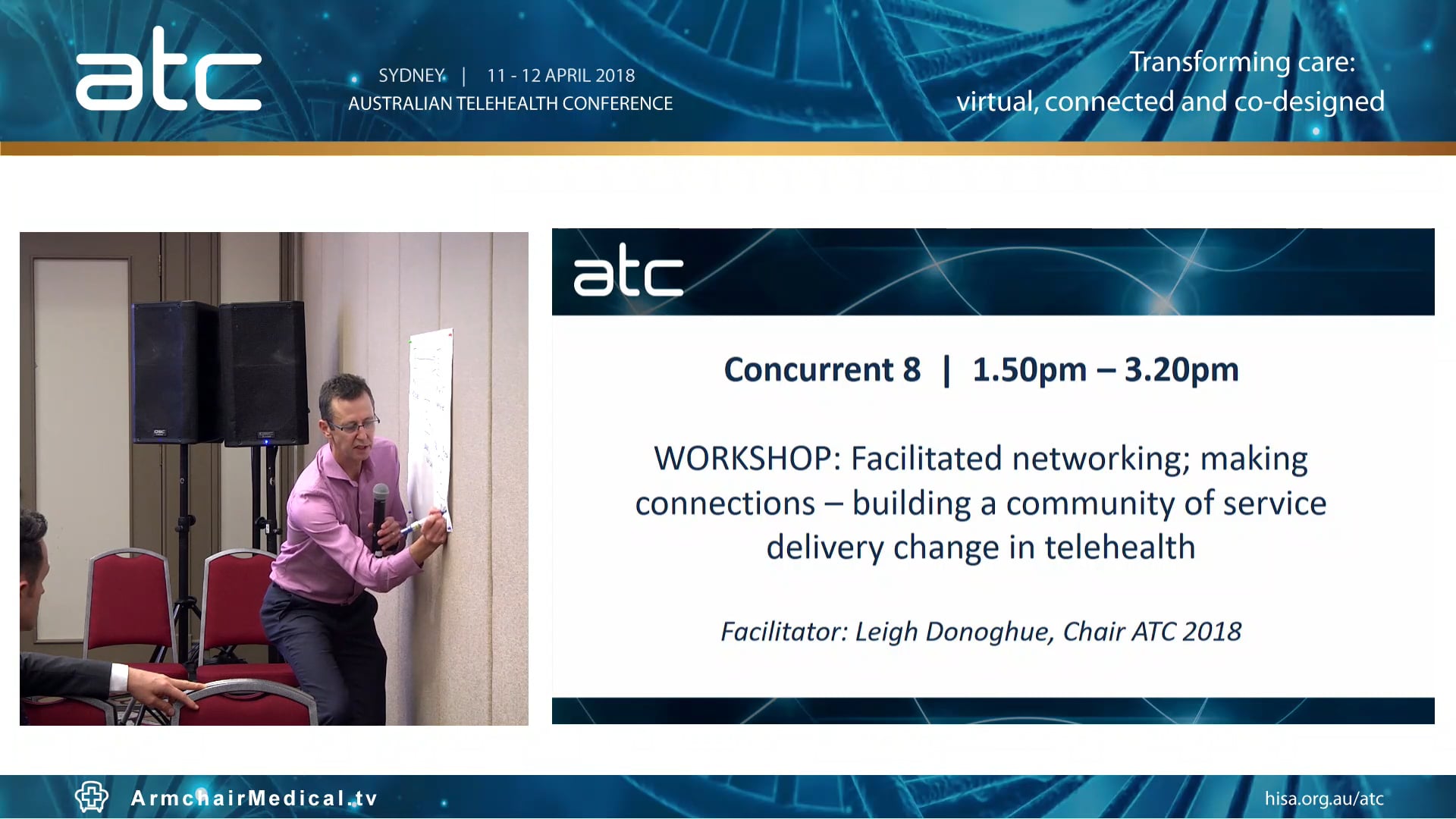 Workshop Facilitated networking; making connections - building a community of service delivery change in telehealth Facilitated by Leigh Donoghue