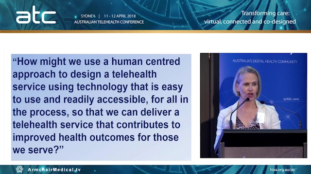 Using a human centred approach to design telehealth in a tertiary hospital Karrie Long Telehealth Coordinator, Melbourne Health