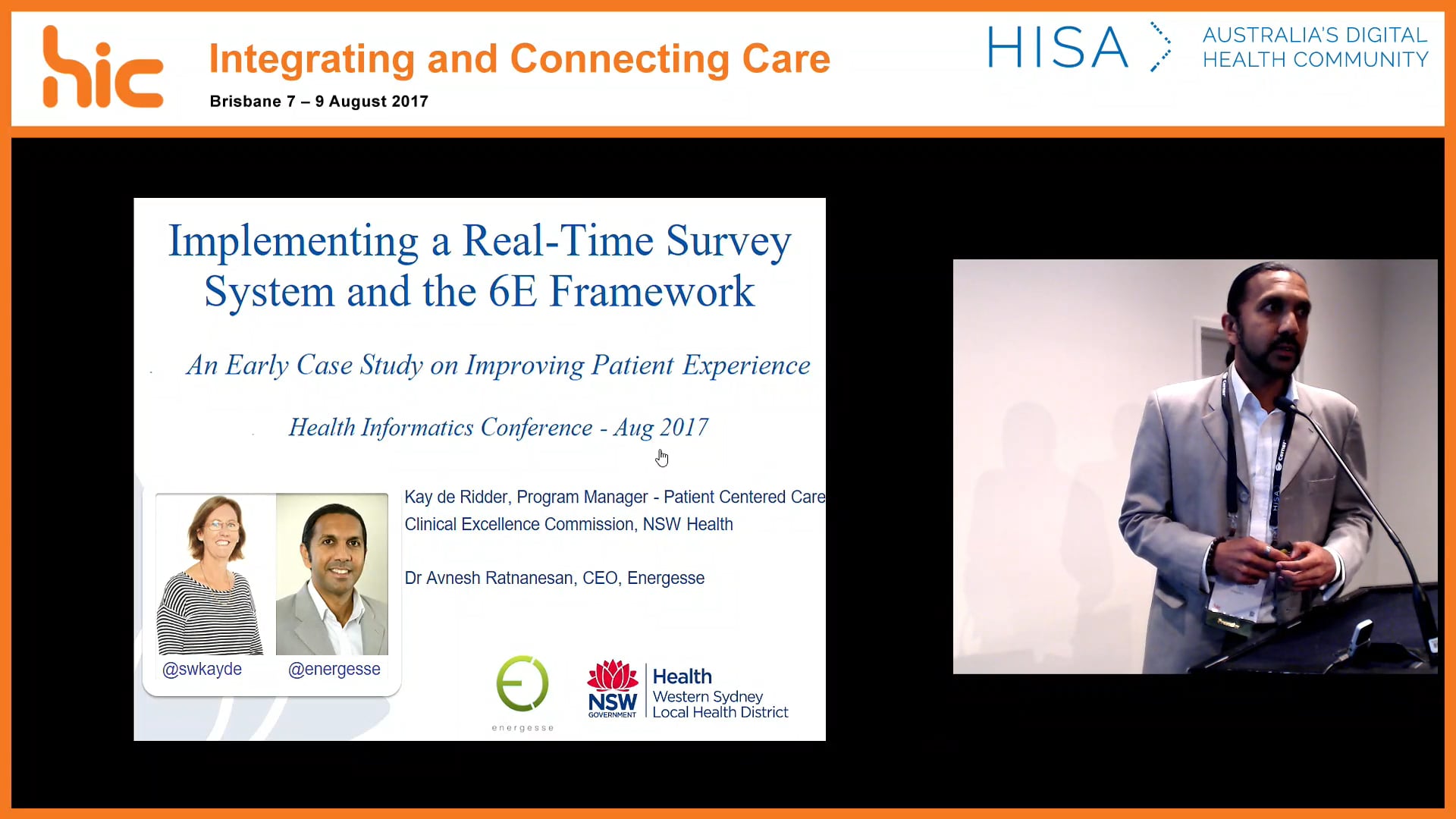 Improving patient experience through a real-time survey system and process framework A case study from Western Sydney Local Health District (WSLHD) Dr Avnesh Ratnanesan